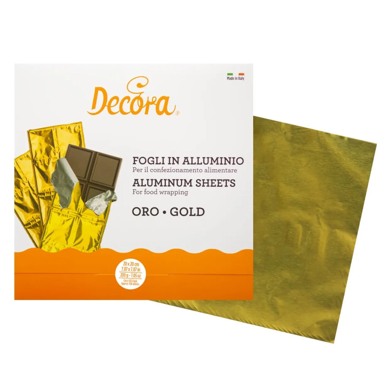 Hot Decora Aluminium Sheets Goud 20x20cm 150 stuks