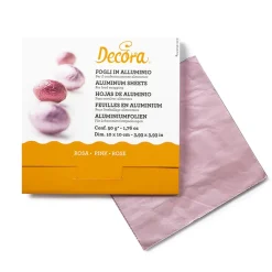 Outlet Decora Aluminium Sheets Roze 10x10 cm 150 stuks