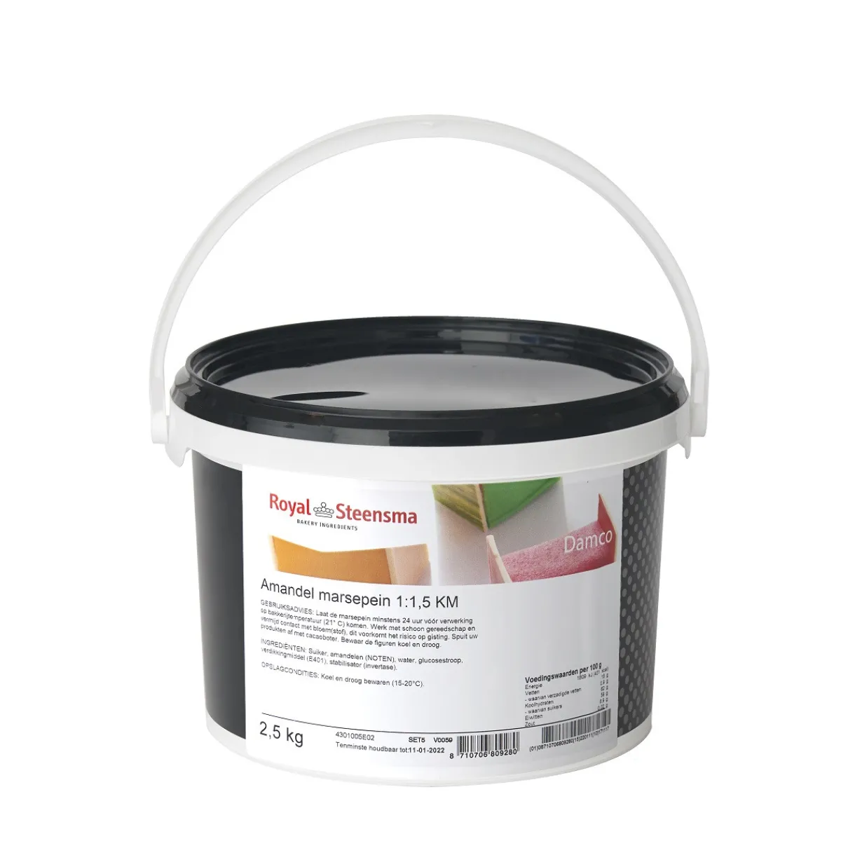 Best Amandel Marsepein 1:1½ Naturel KM Damco 2,5kg