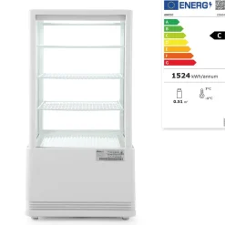 Best Hendi Arktic Koelvitrinekast Wit 68 Liter