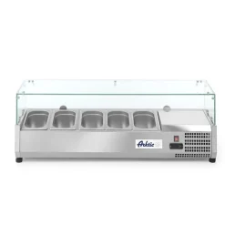 Clearance Hendi Arktic Opzetkoelvitrine met glas 5x GN 1/4