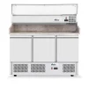 Hendi Arktic Pizzawerkbank met 3 deuren en koelvitrine 380+40L