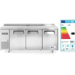 Hot Hendi Arktic Vrieswerkbank met 3 deuren Kitchen Line 390L
