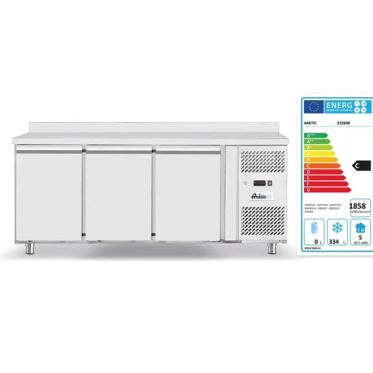 New Hendi Arktic Vrieswerkbank met 3 deuren Profi Line 420L