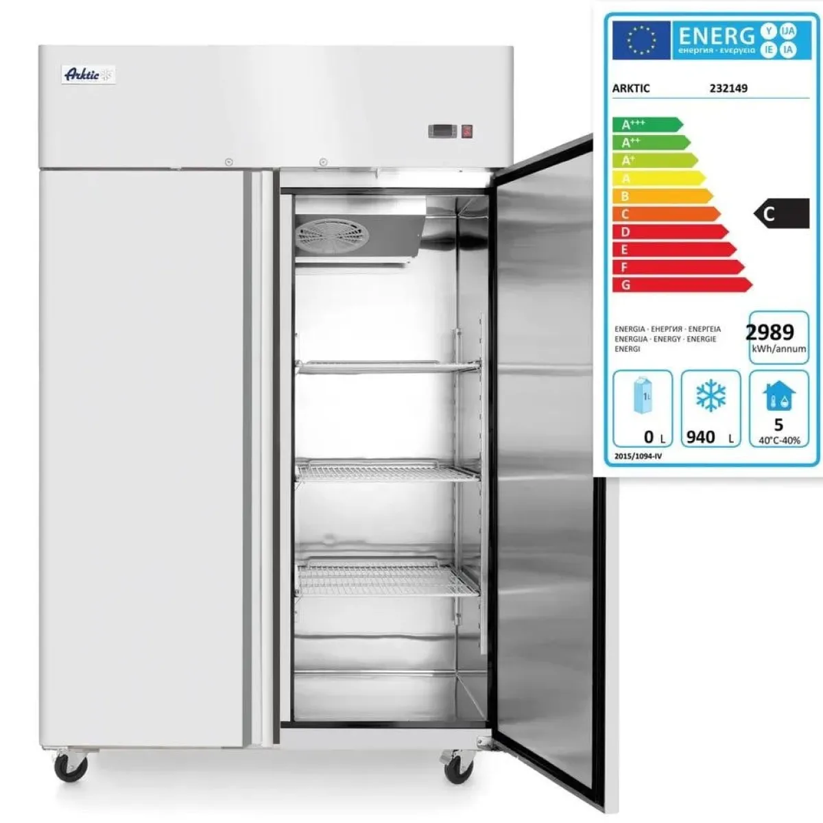 Hot Hendi Arktic Vriezer met 2 deuren Profi Line 1240L