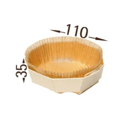 Hot Overig Bakvorm Hout Achthoek 11x3,5cm + Bakpapier (per stuk)