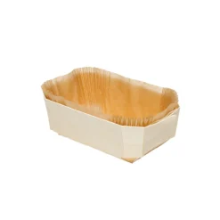 Discount Overig Bakvorm Hout Rechthoek 17,5x11x6cm + Bakpapier (per stuk)