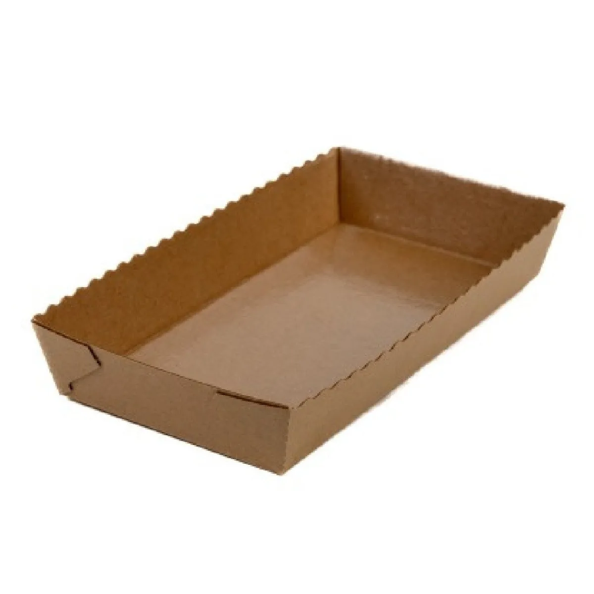 Discount Overig Bakvorm Karton Rechthoek Bruin 21x10x3,5cm (per stuk)