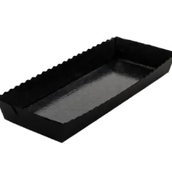 Outlet Overig Bakvorm Karton Rechthoek Zwart 22x8x2,8cm (per stuk)