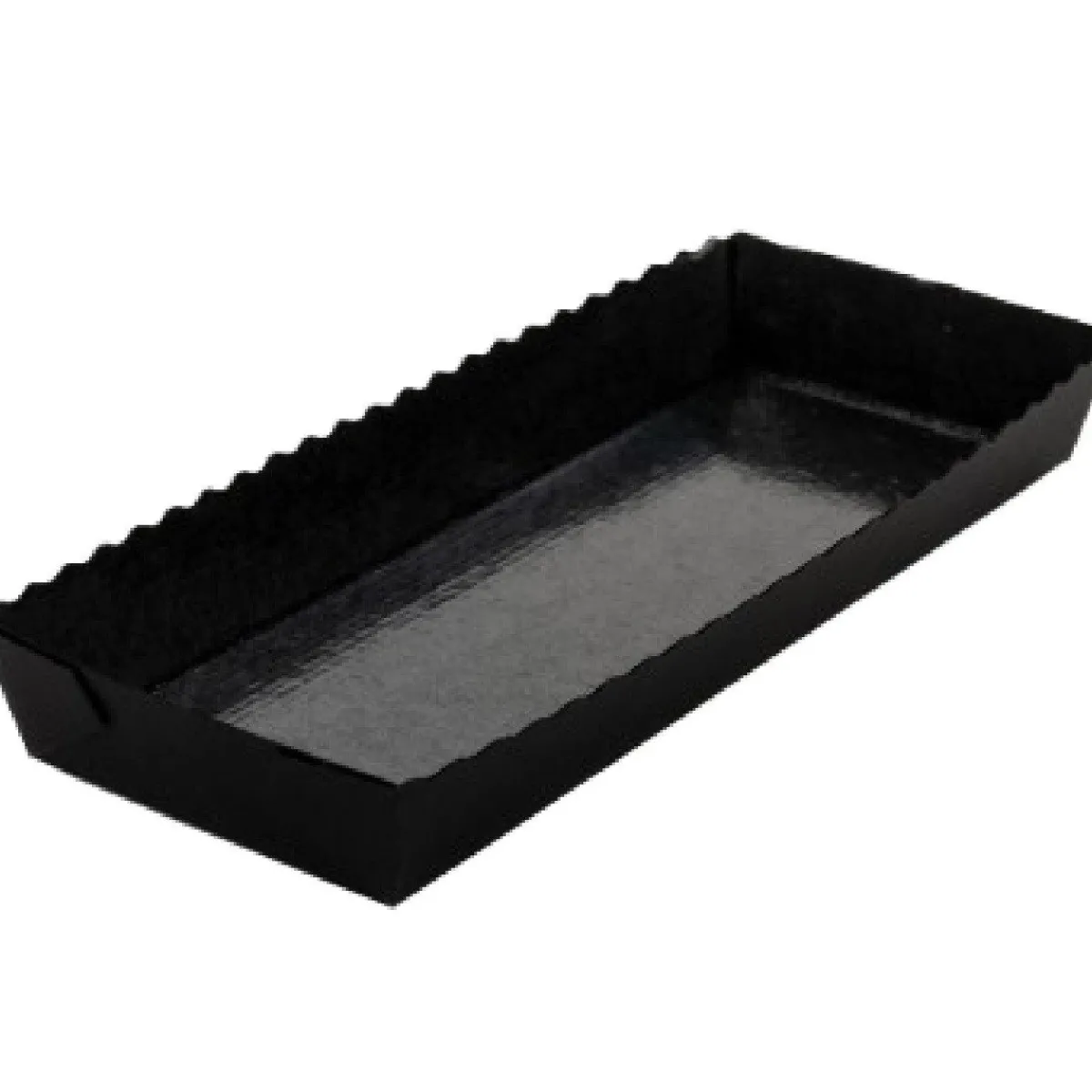 Outlet Overig Bakvorm Karton Rechthoek Zwart 22x8x2,8cm (per stuk)