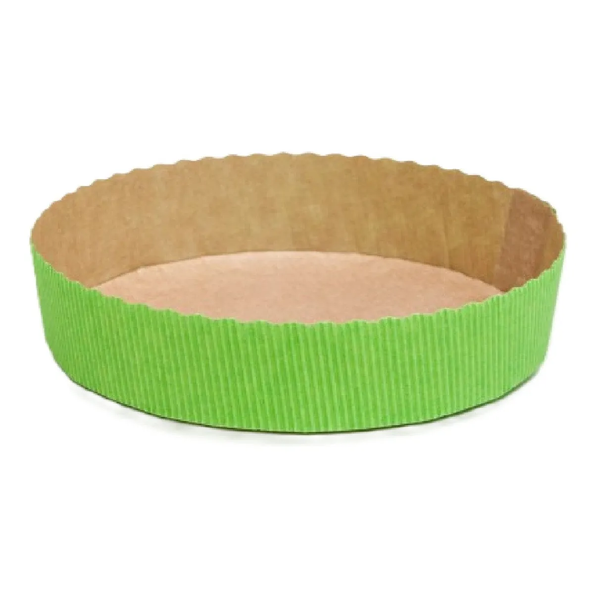 Outlet Overig Bakvorm Karton Rond Ø15,5x3,5cm Groen (per stuk)