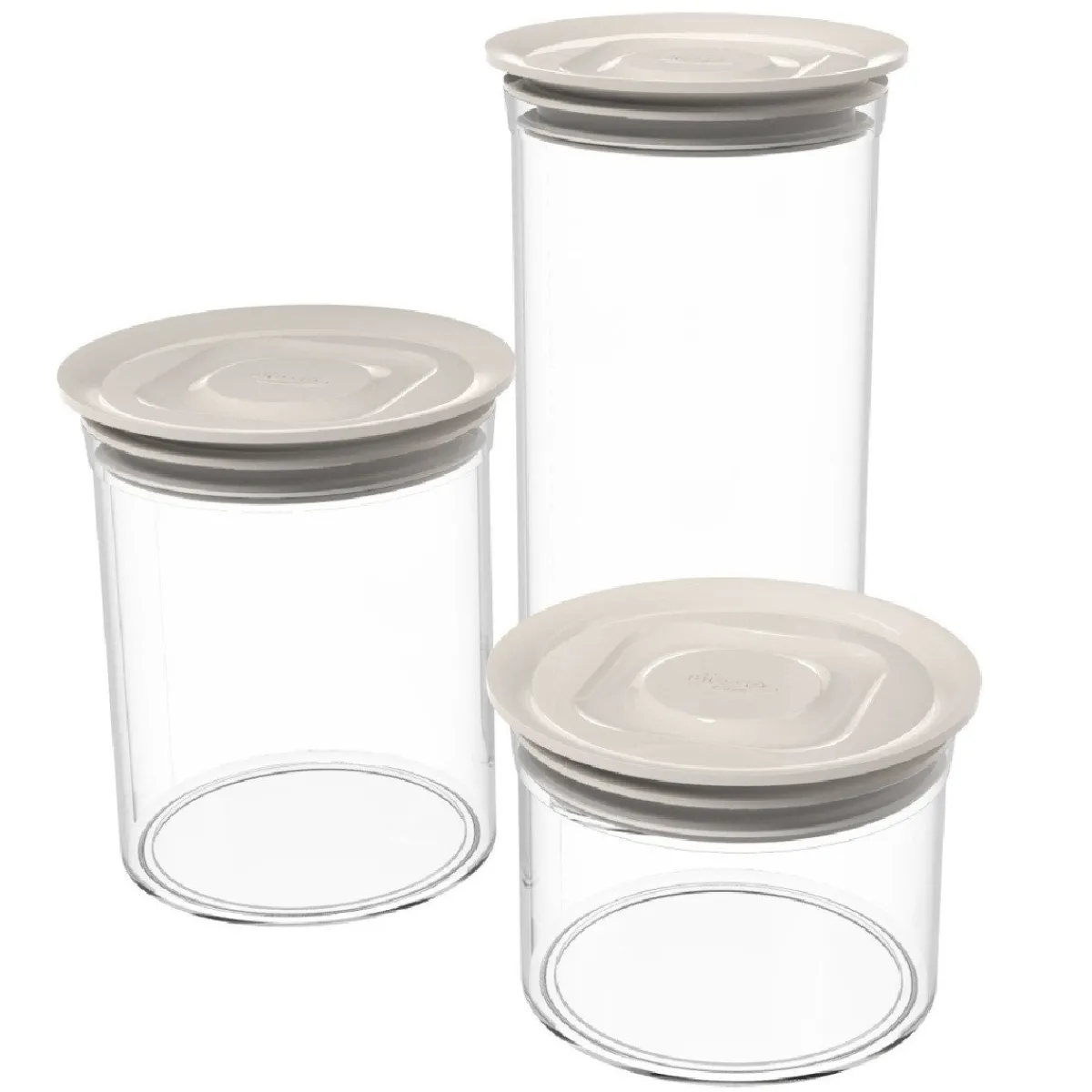 Discount Biesse Voorraadpot Rond Luchtdicht Grijs 0,5L