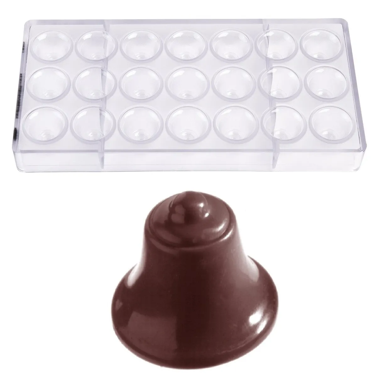 New Chocolate World Bonbonvorm Klokje (21x) 31x27mm