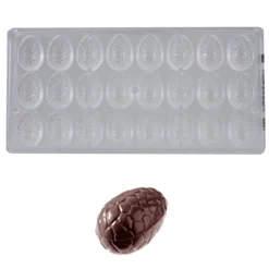 New Chocolate World Bonbonvorm Ei Kroko (24x) 35x23x12 mm