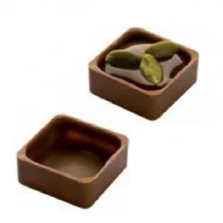 Discount Chocolate World Bonbonvorm Vierkante Schelp (24x) 27x12mm**