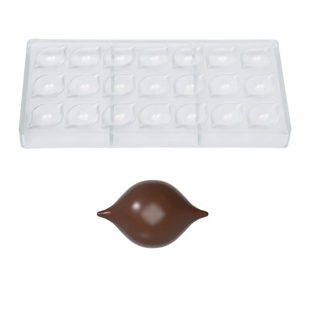 Chocolate World Bonbonvorm Praline Curve (21x) 45x28x14mm