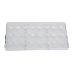 Clearance Chocolate World Bonbonvorm Bol Facet (24x) 25x12mm