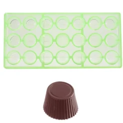 Online Chocolate World Bonbonvorm GL Cuvette Rond (21x) 30x19mm**