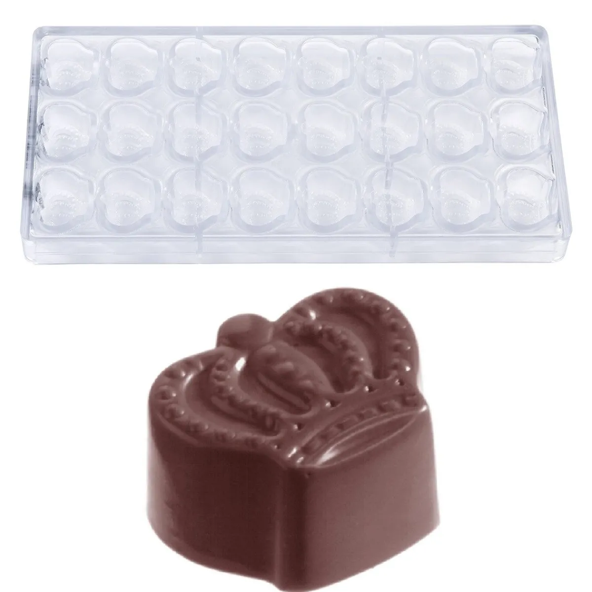 Outlet Chocolate World Bonbonvorm Kroon (24x) 33x27mm