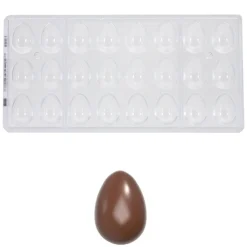 New Chocolate World Bonbonvorm Glad Ei (24x) 32x22x11mm