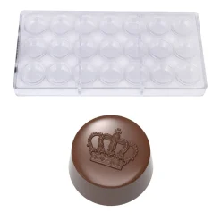 New Chocolate World Bonbonvorm Praline Kroon (21x) Ø30,5x16mm