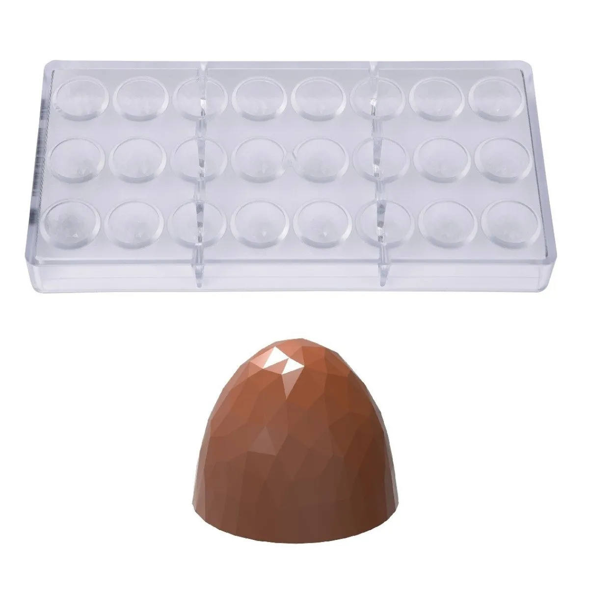 Best Chocolate World Bonbonvorm Kogel Facet (24x) 26x22mm