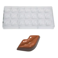Discount Chocolate World Bonbonvorm Lippen Facet (21x) 42x21x15mm
