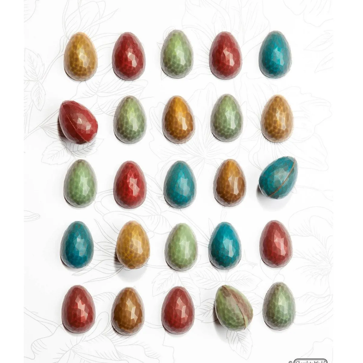 Hot Chocolate World Bonbonvorm Eitje Kristal (24x) 33x23x11mm