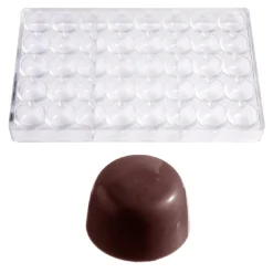 Online Chocolate World Bonbonvorm Platte Kegel (40x) 30x19mm