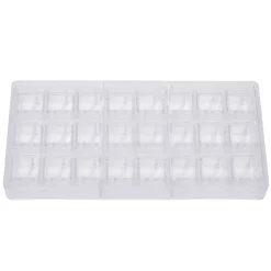 Clearance Chocolate World Bonbonvorm Kubus met Streep (24x) 25mm