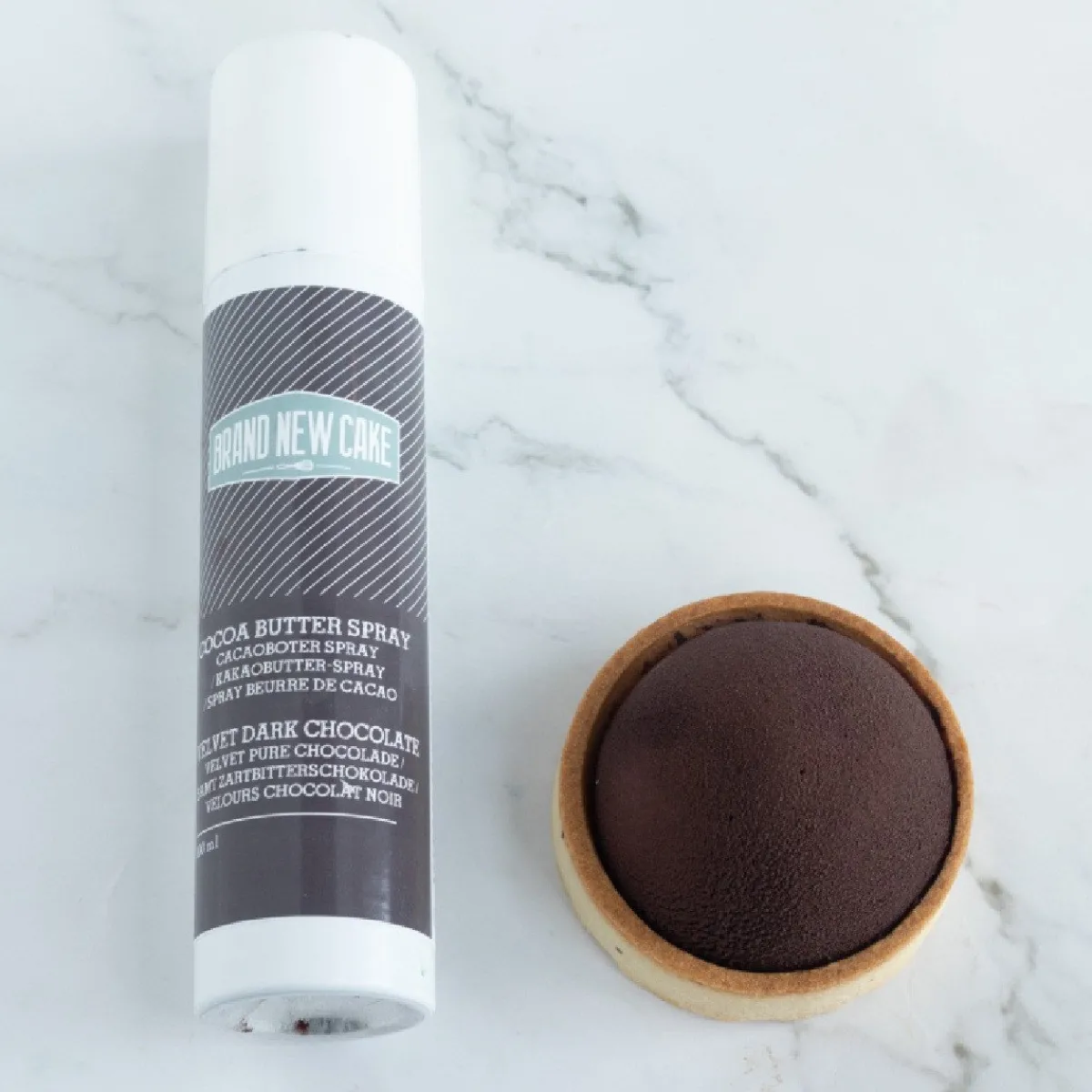 Outlet BrandNewCake Cacaoboter spray Velvet Puur choco kleur 100ml