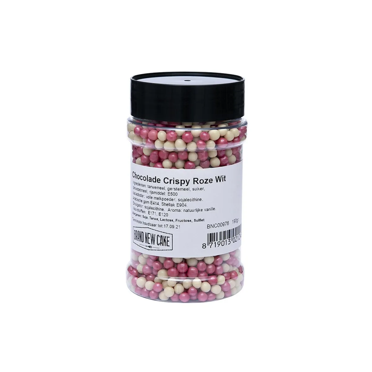 Hot BrandNewCake Chocolade Crispy Parels Roze/Wit 190g