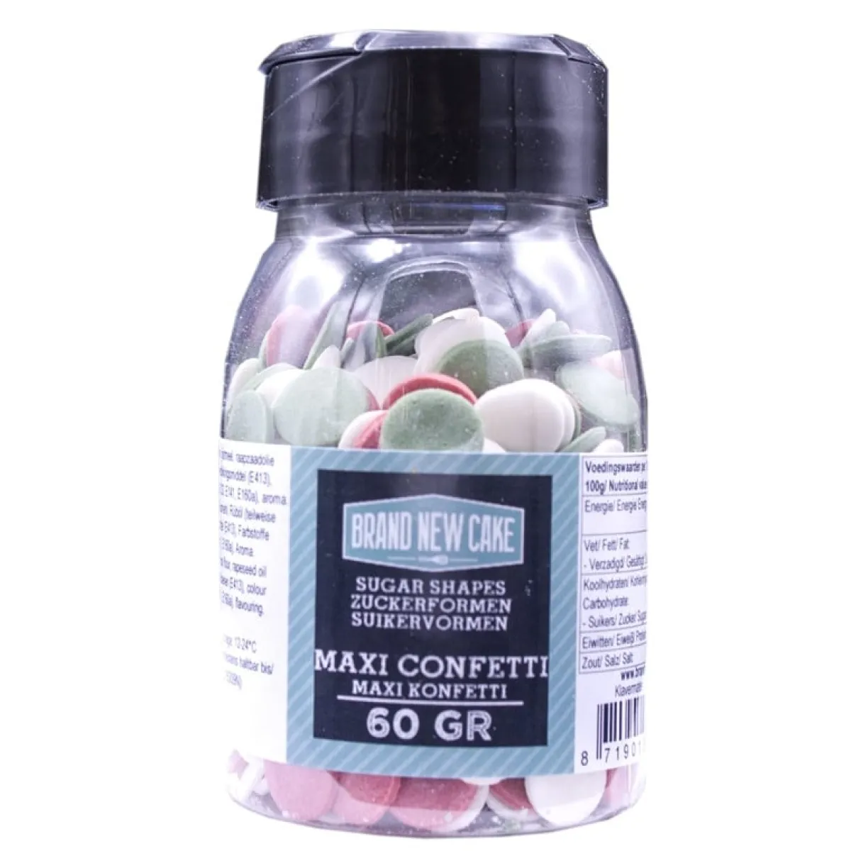 Sale BrandNewCake Confetti Maxi X-Mas Rood/Groen/Wit 60gr.**