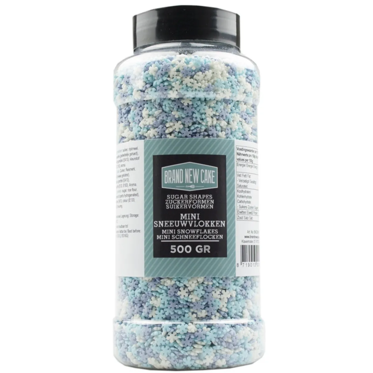 Sale BrandNewCake Confetti Mini Sneeuwvlokken 3 Kleuren 500gr.