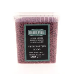 Discount BrandNewCake Confetti Open Hartjes Rood 1500gr.