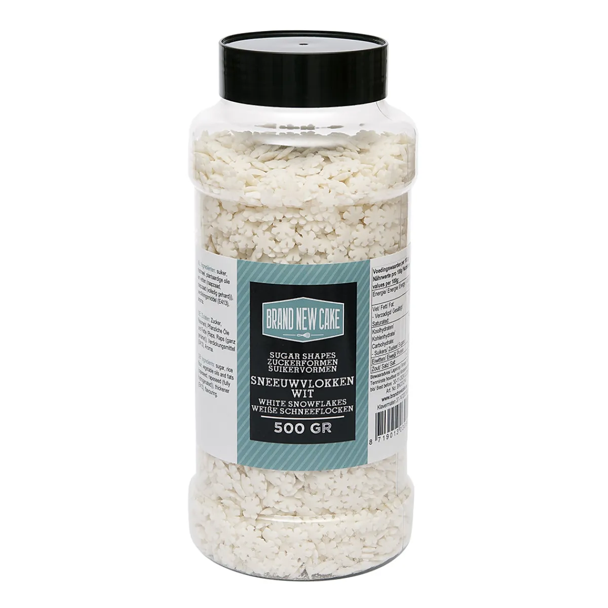 Online BrandNewCake Confetti Sneeuwvlokken Wit 500gr.