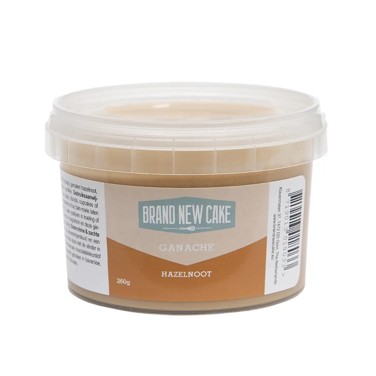 Sale BrandNewCake Ganache Hazelnoot 260g