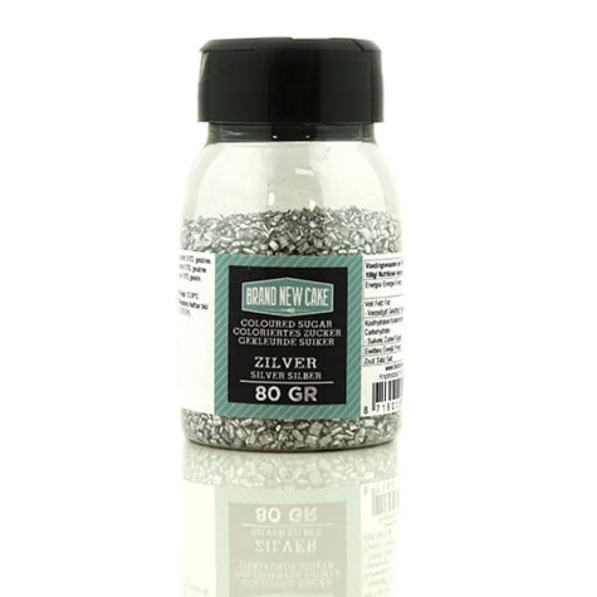 Outlet BrandNewCake Gekleurde Suiker Zilver 80gr.