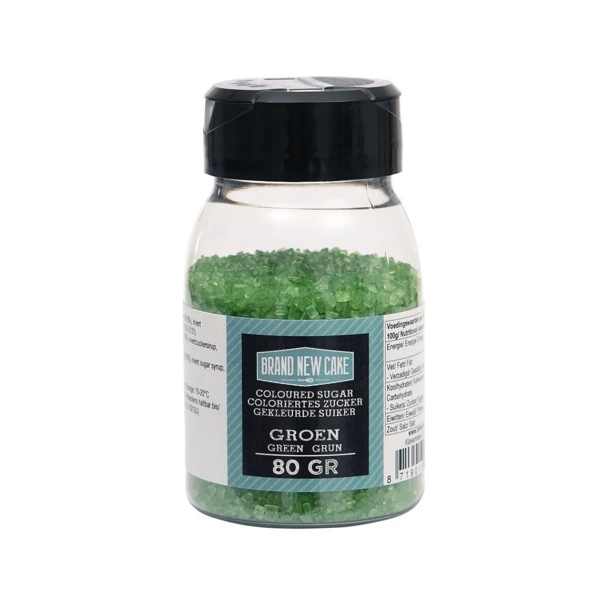 Outlet BrandNewCake Gekleurde Suiker Groen 80gr.
