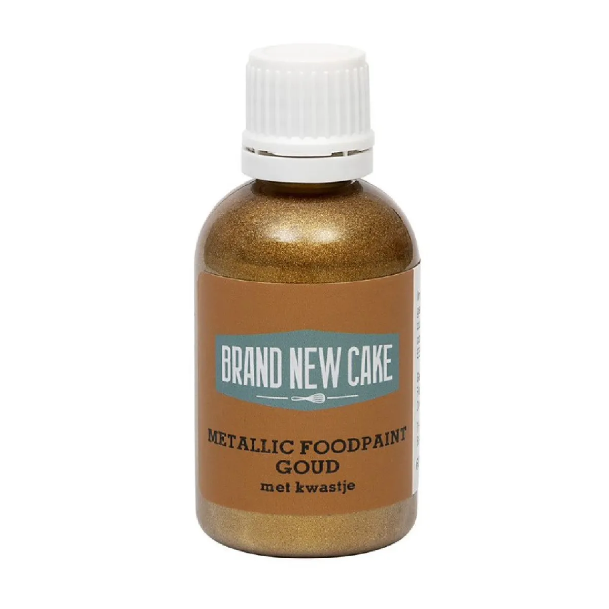 Discount BrandNewCake Metallic Food Paint Goud met Kwastje 60g
