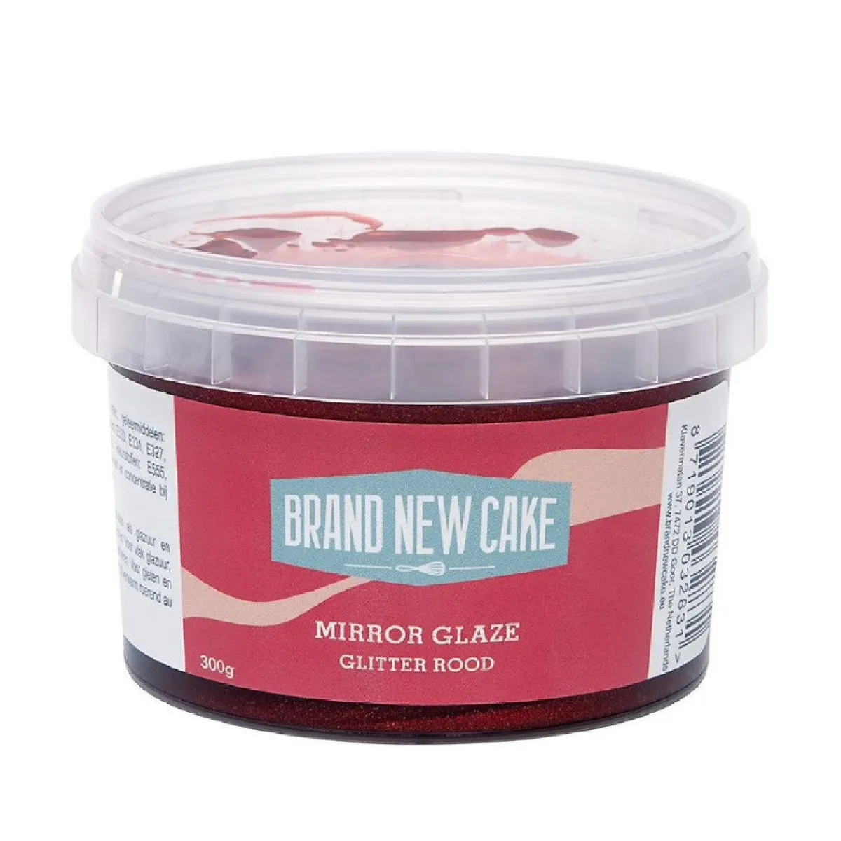 Clearance BrandNewCake Mirror Glaze Glitter Rood 300g