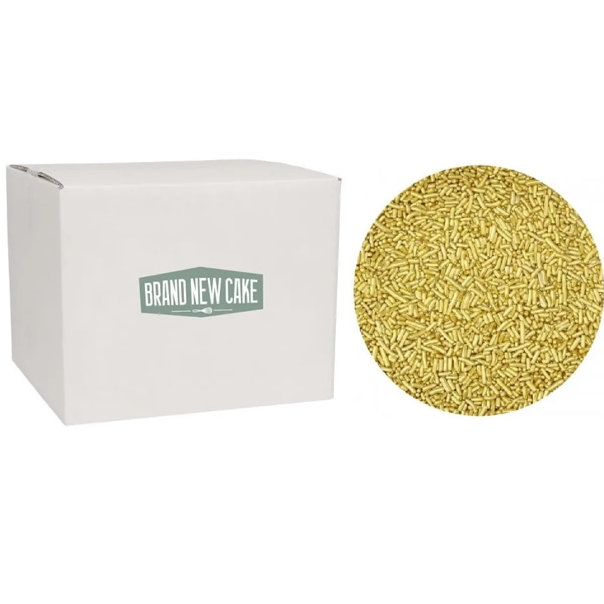 BrandNewCake Sugar Strands Metallic Goud 10kg**