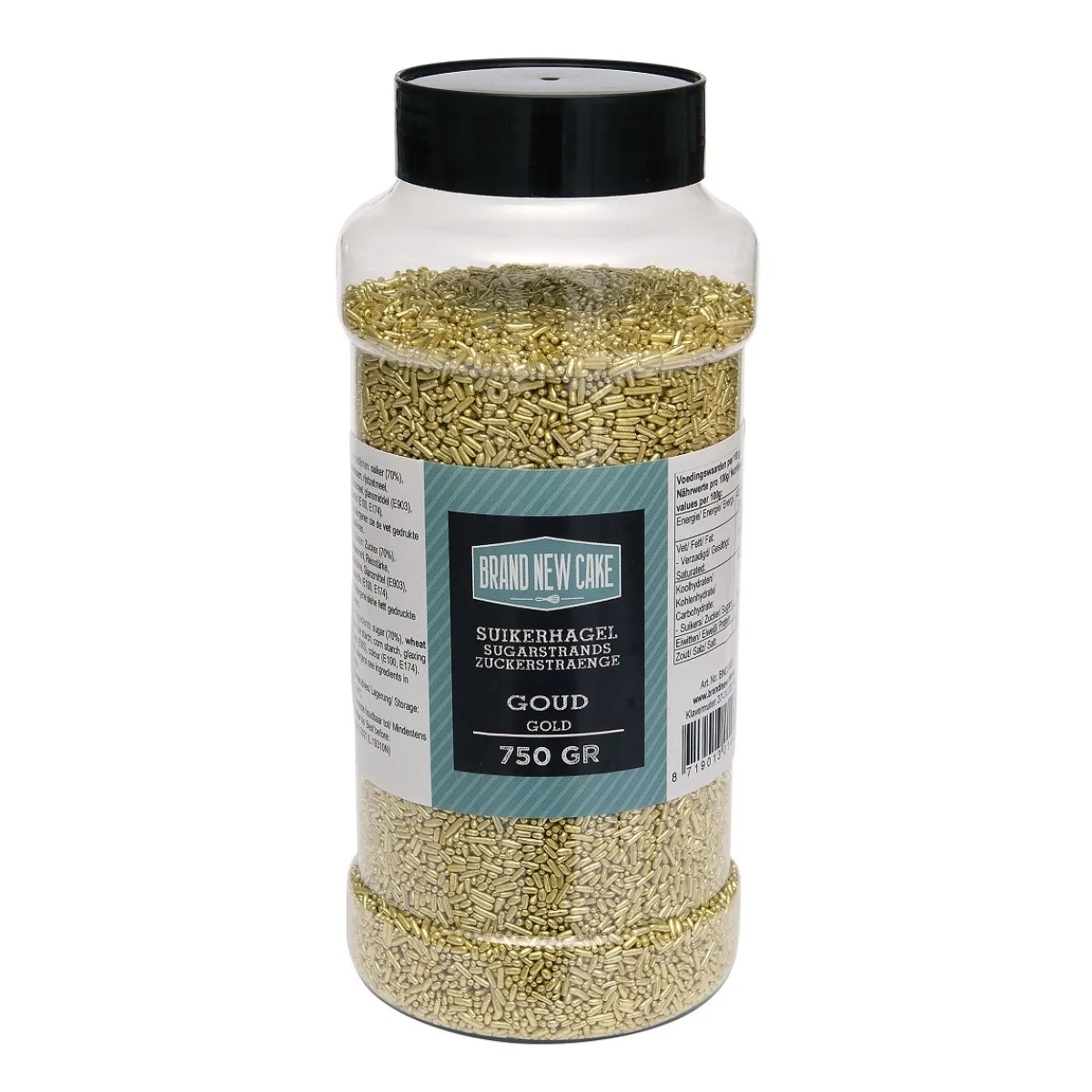 Online BrandNewCake Sugar Strands Metallic Goud 750gr.