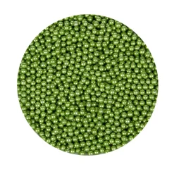 Best BrandNewCake Suikerparels Metallic Groen 4mm 80gr.