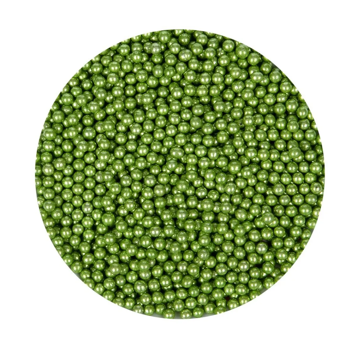 Best BrandNewCake Suikerparels Metallic Groen 4mm 80gr.