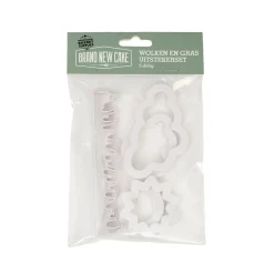Outlet BrandNewCake Wolken & Gras Uitsteker Set/5