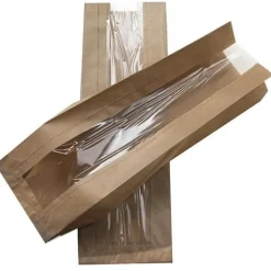 Discount Overig Broodzak Kraft met venster (heel-brood) 160 + 50x480mm