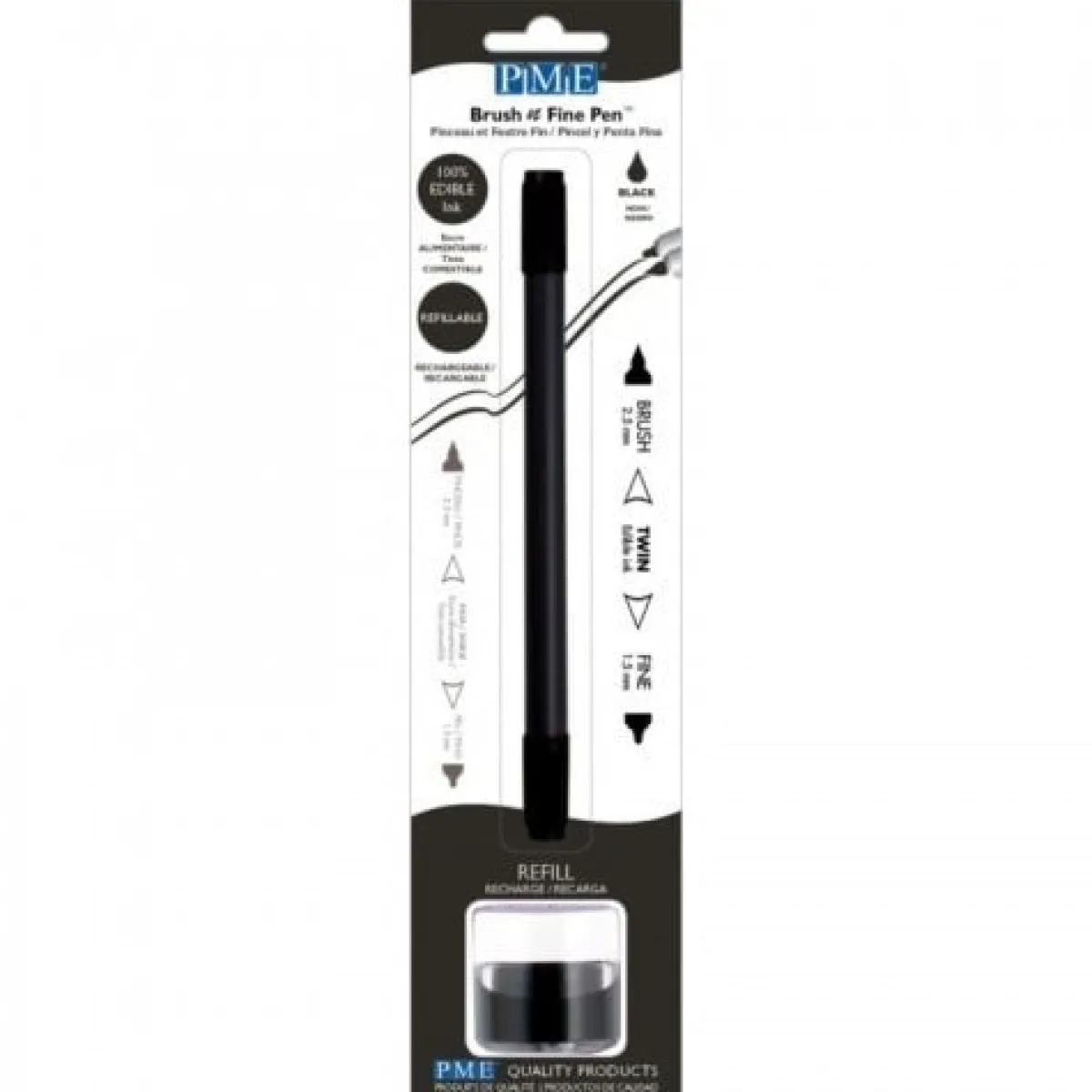 Discount PME Brush and Fine pen navulbaar - zwart