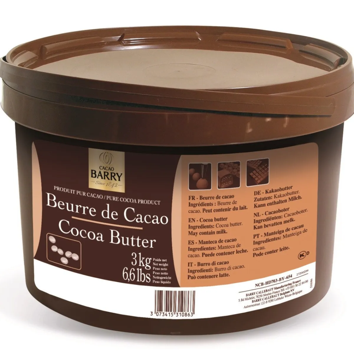 Outlet Callebaut Cacaoboter 3kg