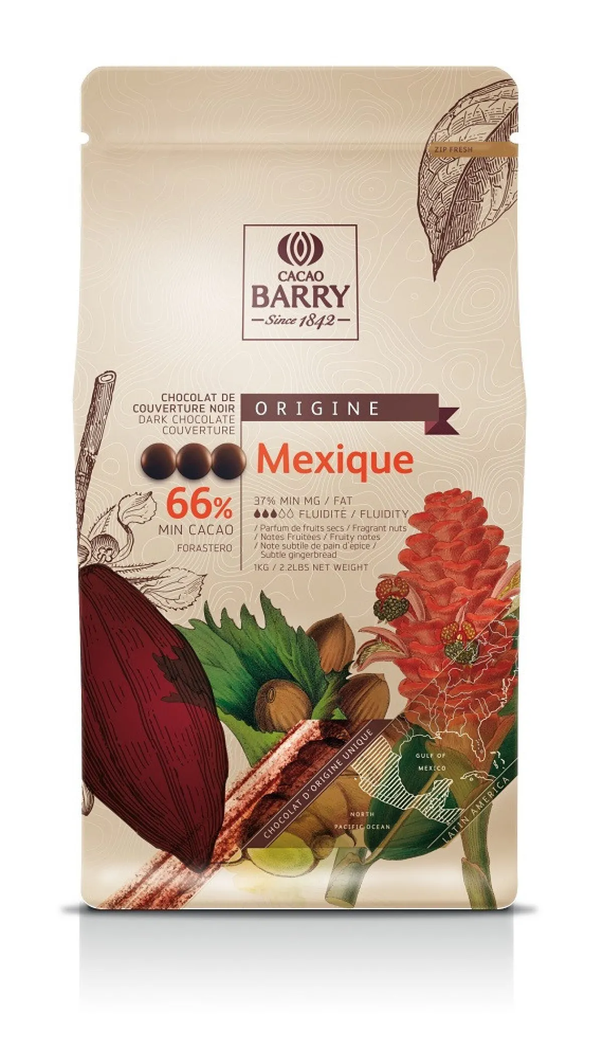 Outlet Callebaut Chocolade Callets Puur Mexico (66%) 1kg